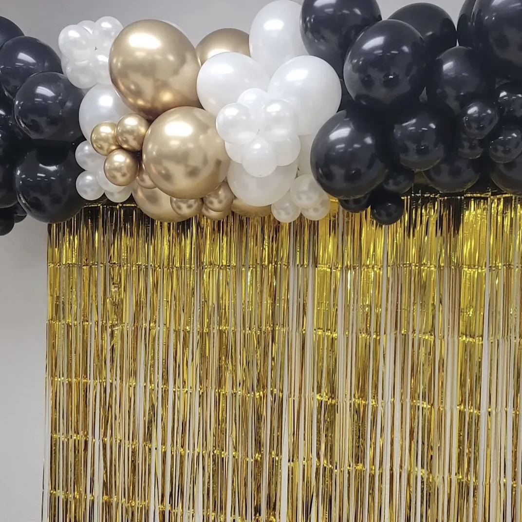 Gold Fringe & Balloon Cloud