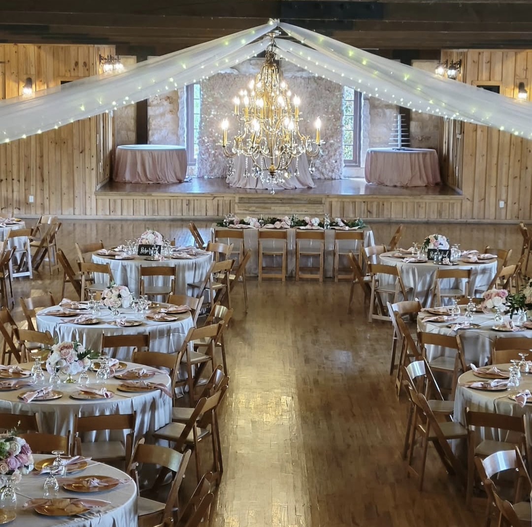 Chandelier Barn Reception